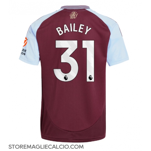 Aston Villa Leon Bailey #31 Maglia Gara Casa Repliche 2024-25 Maniche Corte Aston Villa Leon Bailey #31 Maglia Gara Casa Repliche 2024-25 Maniche Corte